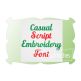 Casual Script Embroidery Font | Machine Embroidery Designs by JuJu