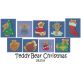Teddy Bear Christmas Machine Embroidery Designs by JuJu