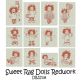 Sweet Rag Dolls Redwork Machine Embroidery Designs by JuJu