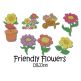 Friendly Flowers Machine Embroidery Designs by JuJu