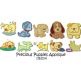 Precious Puppies Applique Machine Embroidery Designs by JuJu 