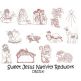 Sweet Jesus Nativity Redwork Machine Embroidery Designs by JuJu