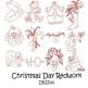 Christmas Day Redwork Machine Embroidery Designs by JuJu