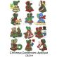 Merry Christmas Sunbonnet Sue Applique Machine Embroidery Designs by JuJu