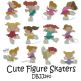 Cute Figure Skaters Machine Embroidery Designs by JuJu