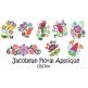 Jacobean Floral Applique Machine Embroidery Designs by JuJu 