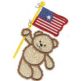 Fuzzy Patriotic Bears Applique Machine Embroidery Designs by JuJu 