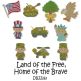 Land of the Free, Home of the Brave Machine Embroidery Designs by JuJu