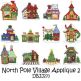 North Pole Village Applique set 2 Machine Embroidery Designs by JuJu 