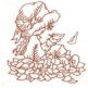 Autumn Sunbonnets Redwork Machine Embroidery Designs by JuJu