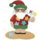 Tropical Santa Machine Embroidery Designs by JuJu
