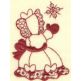 Sunbonnet Sue Christmas Redwork Machine Embroidery Designs by JuJu