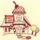 North Pole Village Colorwork Set 1 Machine Embroidery Designs by JuJu
