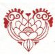 Jacobean Hearts Redwork Machine Embroidery Designs by JuJu