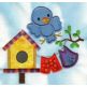 Bluebirds and Birdhouses Applique Machine Embroidery Designs by JuJu 