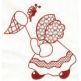Simply Sunbonnets Redwork 5x7 Machine Embroidery Designs by JuJu