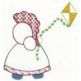 Simply Sunbonnets Colorwork 4x4 Machine Embroidery Designs by JuJu