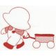Sunbonnet Sam Redwork 5x7 Machine Embroidery Designs by JuJu