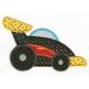 Speedy Racecars Applique Machine Embroidery Designs by JuJu 