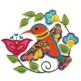 Jacobean Hummingbirds Applique Machine Embroidery Designs by JuJu 