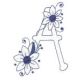 Flirty Florals Redwork Alphabet Machine Embroidery Designs by JuJu