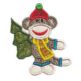Christmas Sock Monkeys 4x4 Applique Machine Embroidery Designs by JuJu 