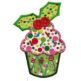 A Cupcake Christmas Applique Machine Embroidery Designs by JuJu 
