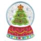 Snowglobes Christmas Applique Machine Embroidery Designs by JuJu 
