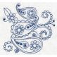 Paisley Blues Redwork Machine Embroidery Designs by JuJu