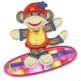 Summer Sock Monkeys Applique Machine Embroidery Designs by JuJu 