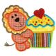 Cupcake Critters Applique Machine Embroidery Designs by JuJu 