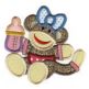 Jumbo Sock Monkey Babies Applique Machine Embroidery Designs by JuJu 
