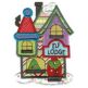 North Pole Village Christmas Applique Set 4 Machine Embroidery Designs by JuJu 
