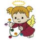 Christmas Angels Filled Machine Embroidery Designs by JuJu