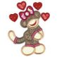 Valentine Sock Monkeys Applique Machine Embroidery Designs by JuJu 