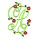 Spring Floral Monogram Fonts Alphabet Machine Embroidery Designs by JuJu