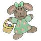 Bunny Hop Filled Version Easter Machine Embroidery Designs by JuJu