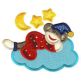 Sleepy bedtime Slumber Sock Monkeys Applique Machine Embroidery Designs by JuJu 