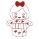 Kokeshi Dolls Redwork Japanese Machine Embroidery Designs by JuJu