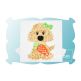 Easter Dog Girl Applique | Machine Embroidery Designs by JuJu