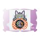 Halloween Kitty and Pumpkin Monogram Applique | Machine Embroidery Designs by JuJu