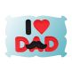 I Love Dad 2 Applique | Machine Embroidery Designs by JuJu