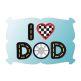 I Love Dad Applique | Machine Embroidery Designs by JuJu