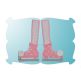Ice Skate Legs Applique | Machine Embroidery Designs by JuJu