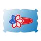 Patriotic Flower Snap Clip Mini | Machine Embroidery Designs by JuJu