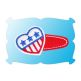 Patriotic Heart Snap Clip Mini | Machine Embroidery Designs by JuJu