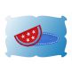 Patriotic Watermelon Snap Clip Mini | Machine Embroidery Designs by JuJu