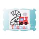 Train Track Birthday Numbers Applique | Machine Embroidery Designs by JuJu
