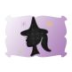 Witch Silhouette Applique | Machine Embroidery Designs by JuJu