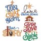 Christmas Nativity Word Art 2 Embroidery Set | Machine Embroidery Designs by JuJu